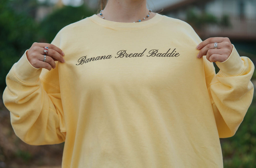Lightweight Fleece Crewneck | 100% Cotton | Script