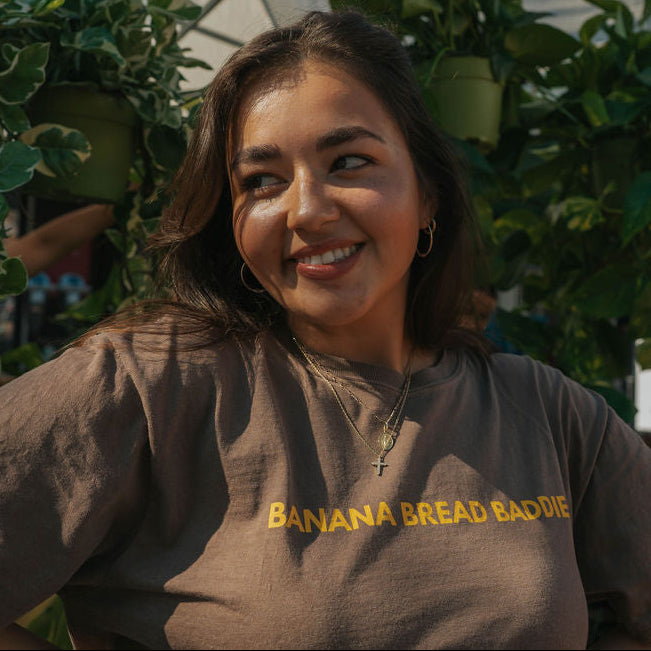Banana Bread Baddie Tee | 100% Cotton | Bold