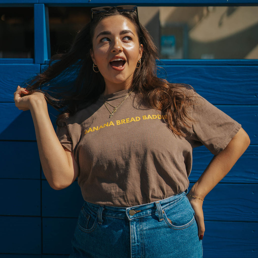 Banana Bread Baddie Tee | 100% Cotton | Bold