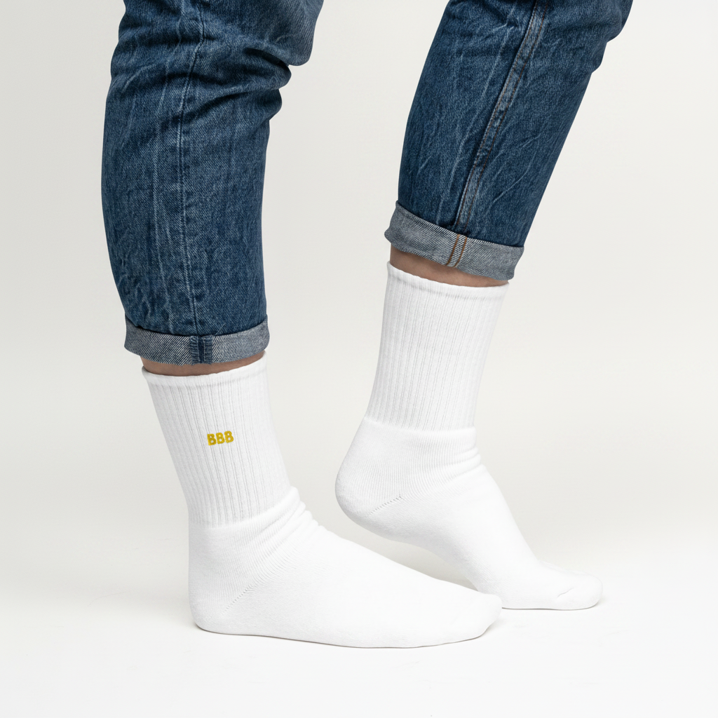 Embroidered Crew Socks | Banana Bread Baddie