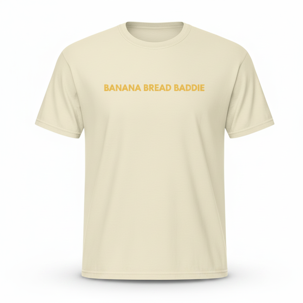 Banana Bread Baddie Tee | 100% Cotton | Bold